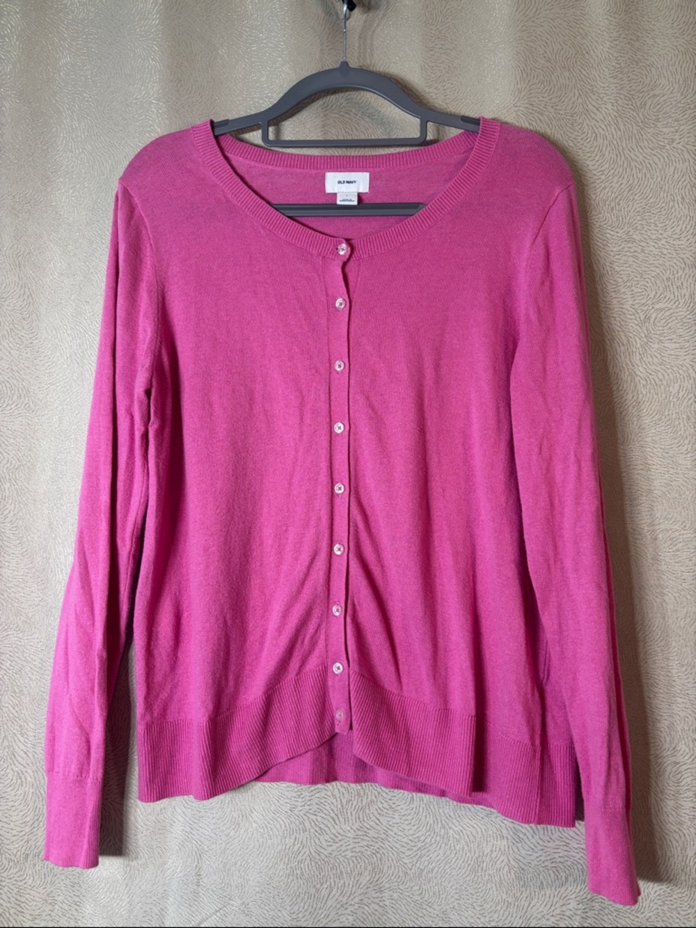 Old Navy  Fuchsia Button-Front Cotton Cardigan 0190